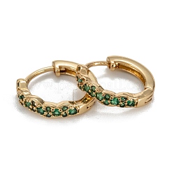 Сверкающие кубические циркониевые серьги-кольца для девочек и женщин EJEW-H126-28G