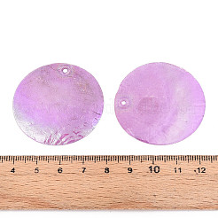 Подвески из натуральной ракушки капиз SSHEL-T017-15A