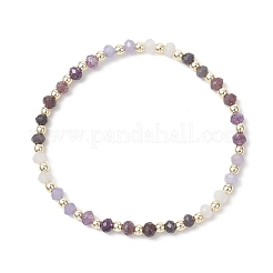 Bracelets extensibles en perles de jade naturel teint de Malaisie et d'hématite synthétique pour femmes&nbsp;BJEW-JB13069-04
