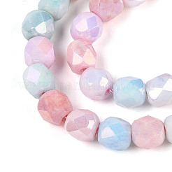 Антикоррозийные гальванические стеклянные бусины&nbsp;X-GLAA-N057-6mm-08