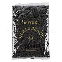 MIYUKIラウンドロカイユビーズ  日本製シードビーズ  15/0  （rr349)ダークブルーの裏地付きトパーズ光沢  1.5mm  穴：0.7mm  約250000個/ポンド&nbsp;SEED-G009-RR0349