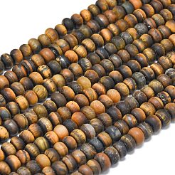 Природных тигровый глаз бисер нитей&nbsp;G-P575-A05-6x4mm-01