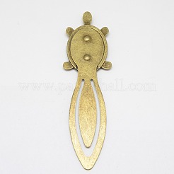 Тибетском стиле сеттинги черепаха закладку кабошон TIBE-S156-AB-NR