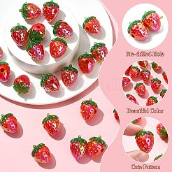 20шт 2 цвета прозрачные акриловые бусины с УФ-покрытием&nbsp;FIND-CJ0005-26