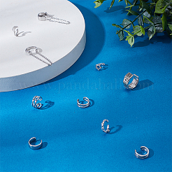 2 пара 2 стилей 925 серьги-каффы из стерлингового серебра EJEW-UN0002-84