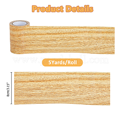 Cinta adhesiva de imitación de veta de madera pe&nbsp;AJEW-WH0270-222F