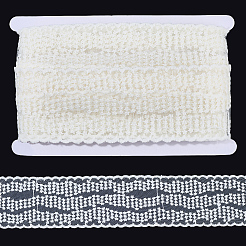 10 ярд полиэстеровой сетчатой цветочной кружевной ленты с вышивкой OCOR-GF0005-41B