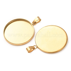 Pendentifs cabochons en acier inoxydable 304&nbsp;STAS-L282-010G-09