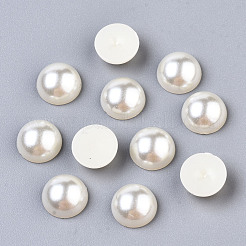 Абс пластмассовые имитационные жемчужные кабошоны&nbsp;SACR-S738-10mm-Z24