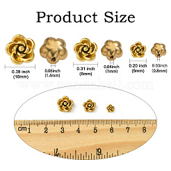 24 шт. 3 стиля бусин из нержавеющей стали 304 STAS-CJ0002-83