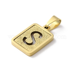 Pendentifs alphabet en acier inoxydable 304&nbsp;STAS-S152-01G-S