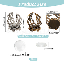 Kit de fabrication d'anneaux dômes vierges à faire soi-même&nbsp;DIY-NB0008-15