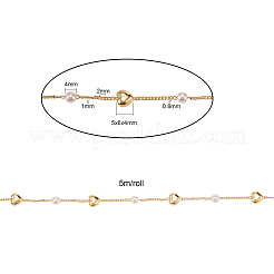 Латунная цепочка из бисера ручной работы CHC-CJ0001-45