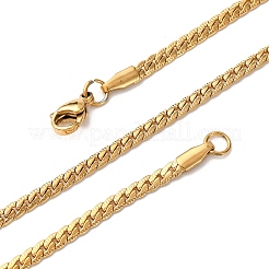 Ожерелья из цепочек панцирного плетения из нержавеющей стали 304 толщиной 3 мм NJEW-P338-03G