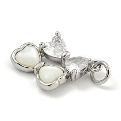 Латунь с кубическим цирконием и подвесками в виде ракушек&nbsp;KK-Q820-11P