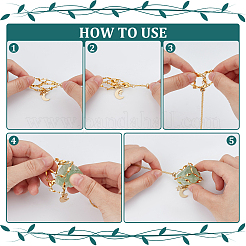 3 шт. латунные кабельные цепочки макраме мешочки ожерелья NJEW-WR00006