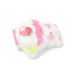 Кабошоны из непрозрачной смолы с изображением медведя-клубники&nbsp;LS-CRES-D301-01B