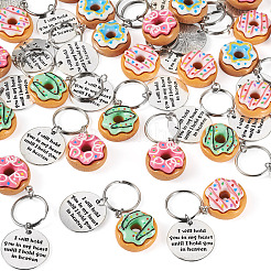24 Stück undurchsichtiger Donut aus Harz und flacher&nbsp;KEYC-TAC00074