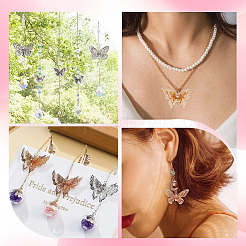 24шт. 12 комплекта латунных филигранных подвесок и звеньев KK-SC0003-47