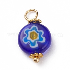 Manuell Millefiori Glas Anhänger&nbsp;PALLOY-JF00576