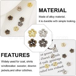 240 шт. 4-х цветные пуговицы из сплава с 2 отверстиями FIND-FG0001-34