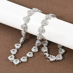 Collares de tenis con forma de corazón&nbsp;KK-CBA4547-17A-P
