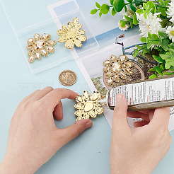 Аппликации из сплава в форме капли со стразами&nbsp;FIND-FG0002-19A