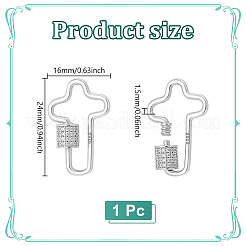 1 шт. s925 подвески-замки с винтовым карабином из стерлингового серебра STER-NB0001-20B-P