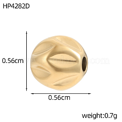 304 Edelstahlperlen&nbsp;STAS-OY017-53G