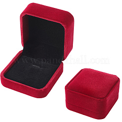 Квадратные бархатные шкатулки для украшений для подвески&nbsp;CON-WH20013-03A
