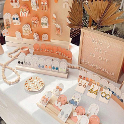 24 шт. кулон из искусственной кожи и губки для ювелирных изделий NDIS-SP0001-03A-03