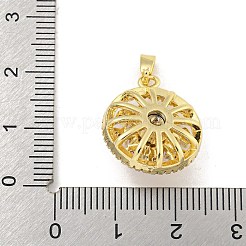Pendentifs en laiton de placage de rack avec zircone cubique&nbsp;KK-M291-01G