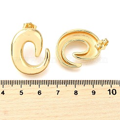 Латунные серьги-гвоздики для женщин&nbsp;EJEW-F365-05G