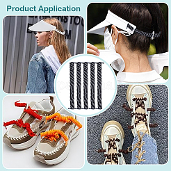 Шнурки из полиэстера и латекса с пружинами&nbsp;DIY-WH0723-030C