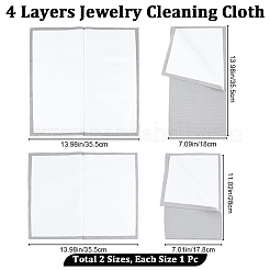 2шт 2 стиля 4 слоя салфетки для полировки серебра&nbsp;TOOL-BBC0001-04A