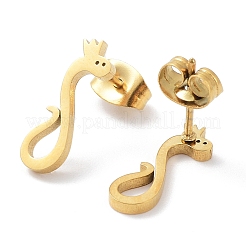 Серьга-гвоздик из нержавеющей стали 304 EJEW-H136-01G