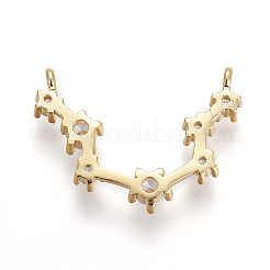 Pendentifs avec zircon cubiques à micro-pavés en laiton&nbsp;LS-ZIRC-F099-20G-09