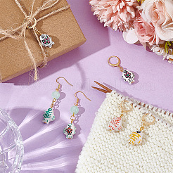 6 шт. фарфоровая подвеска-рыбка маркеры для фиксации стежков HJEW-NB00274