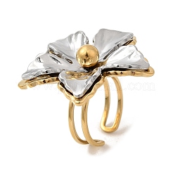 Регулируемые манжеты из нержавеющей стали 304 с открытыми кольцами для женщин&nbsp;RJEW-C150-01GP