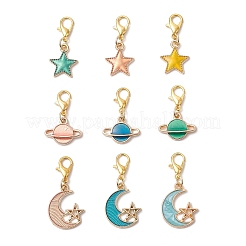 Подвесные украшения из сплава эмали&nbsp;HJEW-JM03289