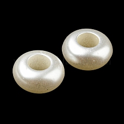 Abs模造パールビーズ  ロンデル  11x5.5mm  穴：5mm&nbsp;X-OACR-K001-32