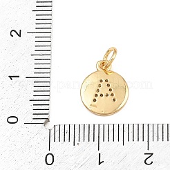 Ciondoli in ottone zirconi chiari micro pavé&nbsp;CU-CBA56CE-12G