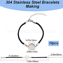Изготовление браслетов из 10 миланского шнура и нержавеющей стали 304&nbsp;MAK-BBC0001-18
