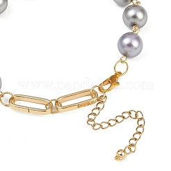 3шт 3 цвета стеклянный жемчуг круглые бусины браслеты для женщин BJEW-JB12051