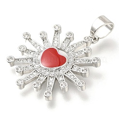 Латунные микро проложить кубического циркония подвески KK-S049-02P