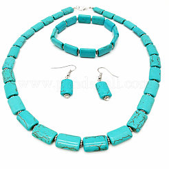 Прямоугольные синтетические бирюзовые бусины FS-WG10203-01