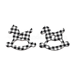 Большие подвески из дерева с односторонним принтом&nbsp;WOOD-N005-92A