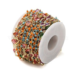 Цепочки в форме сердца из латуни и стекла CHC-Q013-05G