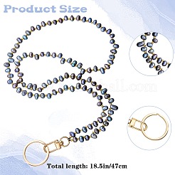 Porte-cartes en perles d'eau douce de culture naturelles&nbsp;HJEW-SZ00073