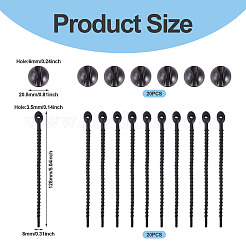 20 шт. пластиковый ПВХ-органайзер для кабеля&nbsp;AJEW-TA0002-51A